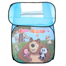 Cort pentru copii cu acoperiș pentru joacă Masha și Ursul cu 100 buc. bile ITTL 38410 2