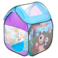 Children's tent with a roof for playing Masha and the Bear with 100 pcs. balls ITTL 38411 