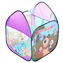 Children's tent with a roof for playing Masha and the Bear with 100 pcs. balls ITTL 38416 7