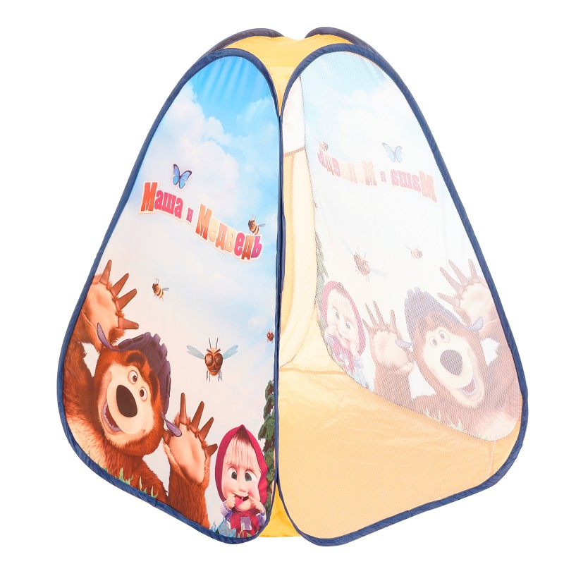 Детски шатор за игри со принт + чанта Маша и мечка ITTL