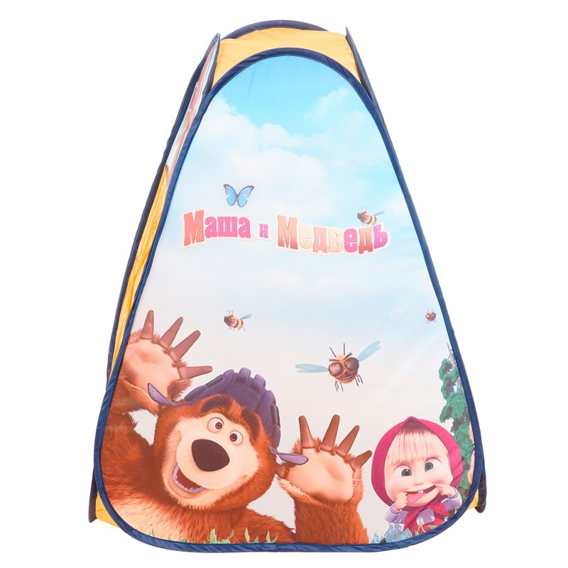 Детски шатор за игри со принт + чанта Маша и мечка ITTL