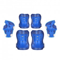 Set of knee pads and elbow pads, butterfly shape, blue  38784 