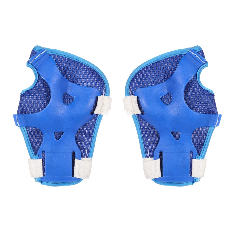 Set of knee pads and elbow pads, butterfly shape, blue 