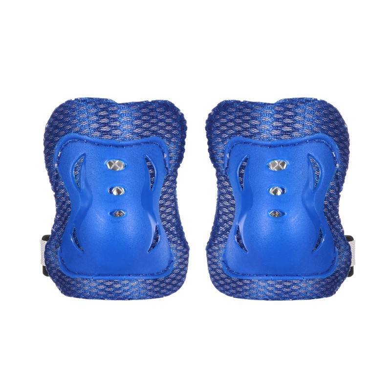 Set of knee pads and elbow pads, butterfly shape, blue 
