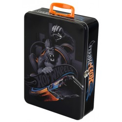 Theo Klein 2881 Hot Wheels Storage Case I Metal suitcase for up to 50 cars I Practical compartments I Toy for children aged 3 years and up BOSCH 38853 