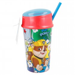 Cup with lid, straw and food compartment - Paw Patrol, 400 ml Paw patrol 38878 2