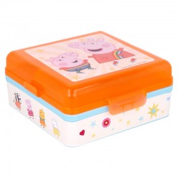 Square food box PEPPA PIG with three divisions Stor 38987 
