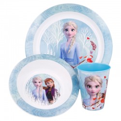 Полипропиленски сет за јадење од 3 парчиња, со слика, Frozen Kingdom Frozen 39064 