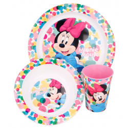 3-tlg. Esstisch-Set aus Polypropylen, mit Bild, Minnie Mouse Minnie Mouse 39068 