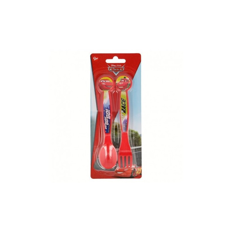 Cutlery with a picture of the Cars, 2 pcs., red Cars