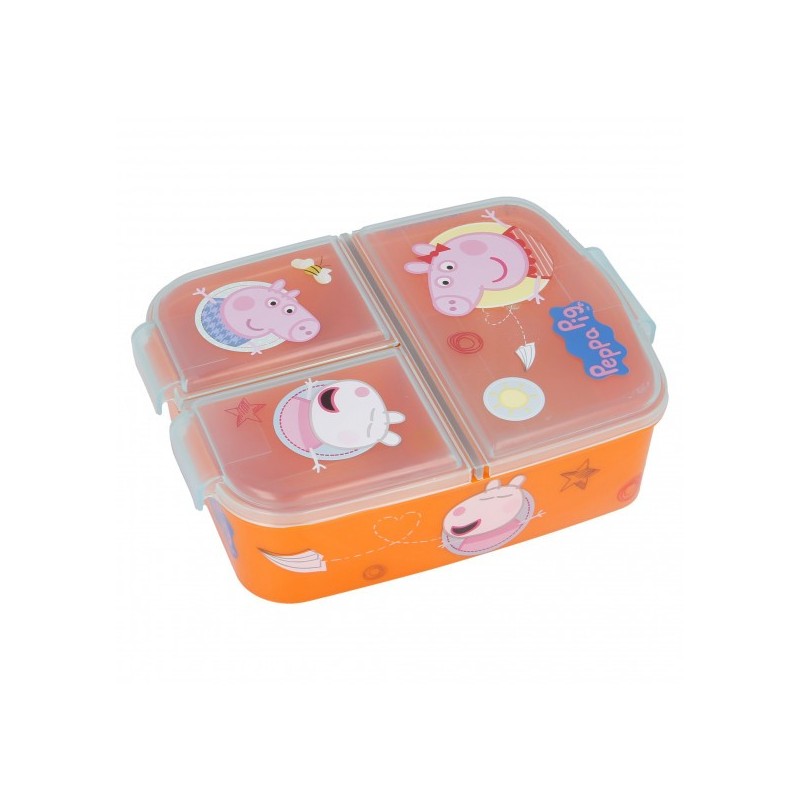 Food box with 3 compartments Pepa, 800 ml Peppa pig