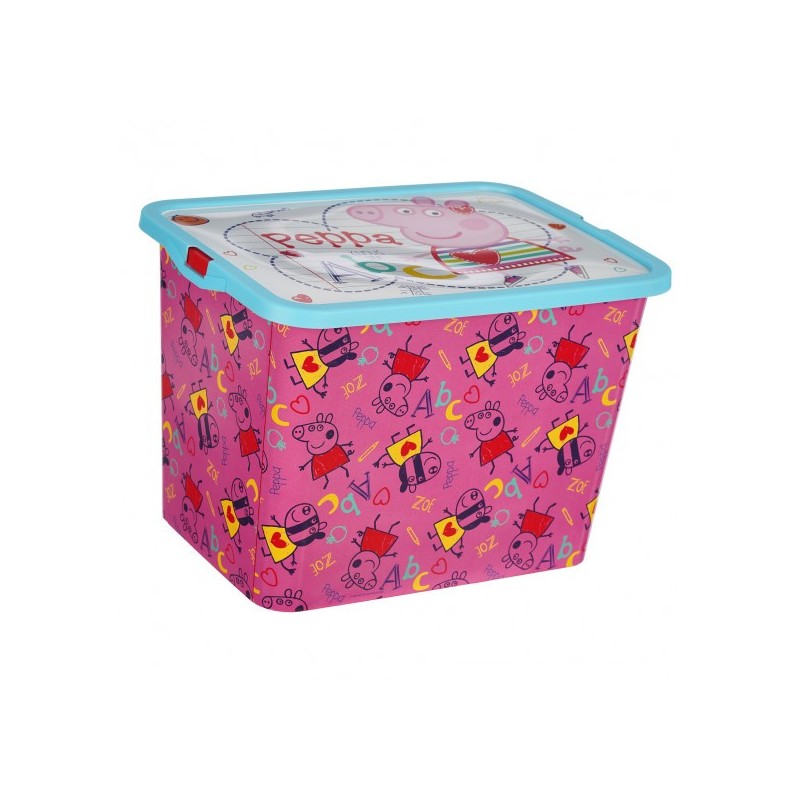 Кутија за складирање со систем за кликање за девојчиња, прасе Пепа, 23 л. Peppa pig