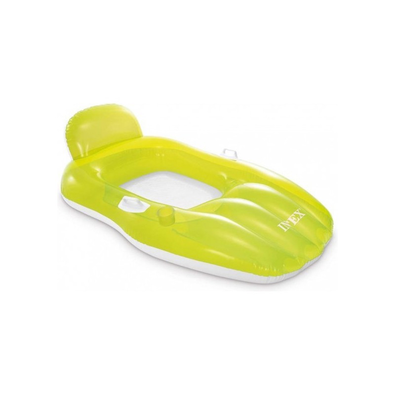 Inflatable boat with backrest, green Intex