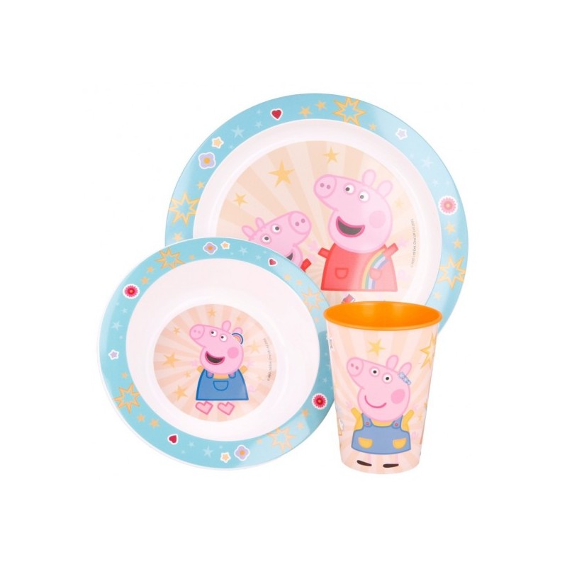 Set de sufragerie cu microunde din 3 piese PEPPA PIG Stor