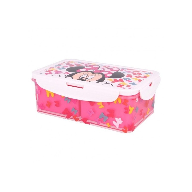 MINNIE rectangular food box with three compartments Stor