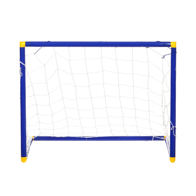 Kids ball, pump and soccer net with net size: 55.5 x 78.5 x 45.5 cm GT