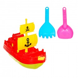 Children's beach play set with a boat, 7 parts GOT 39673 