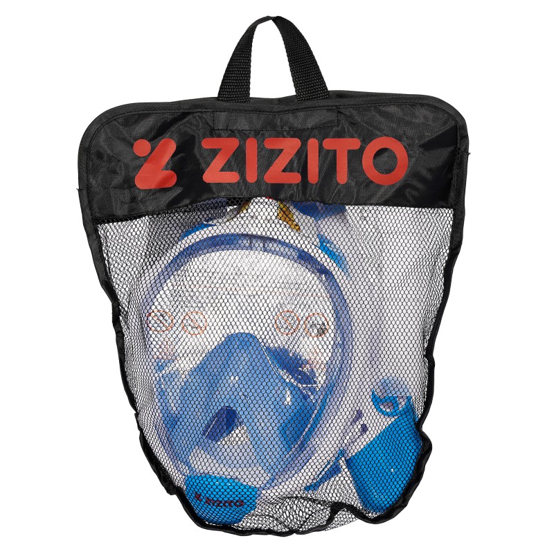 Παιδική μάσκα κολύμβησης με αναπνευστήρα, μέγεθος XS, πορτοκαλί ZIZITO