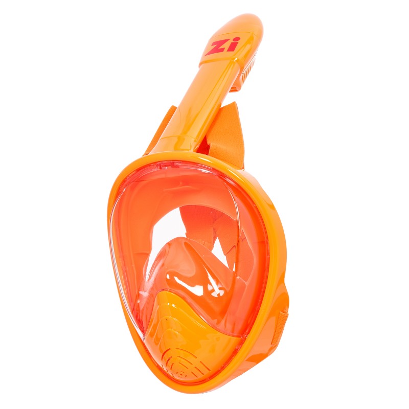 Детска маска за целосно нуркање, големина XS, портокалова Zi
