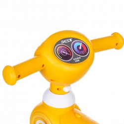 Детски велосипед за баланс със звук и светлина, жълт