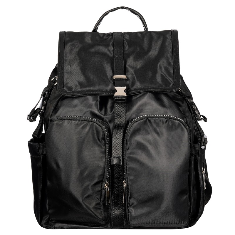 Τσάντα καροτσιού και σακίδιο πλάτης 2 σε 1, μαύρο, HD13C Feeme