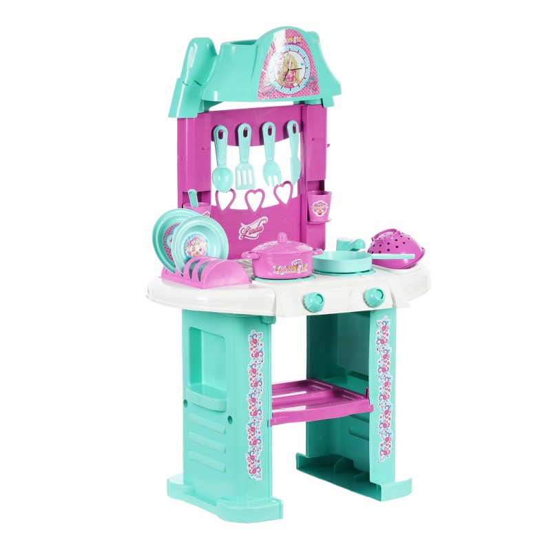 Kitchen for a girl with hot plates and accessories, 4+ years Furkan toys