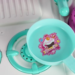 Kitchen for a girl with hot plates and accessories, 4+ years Furkan toys 40572 4