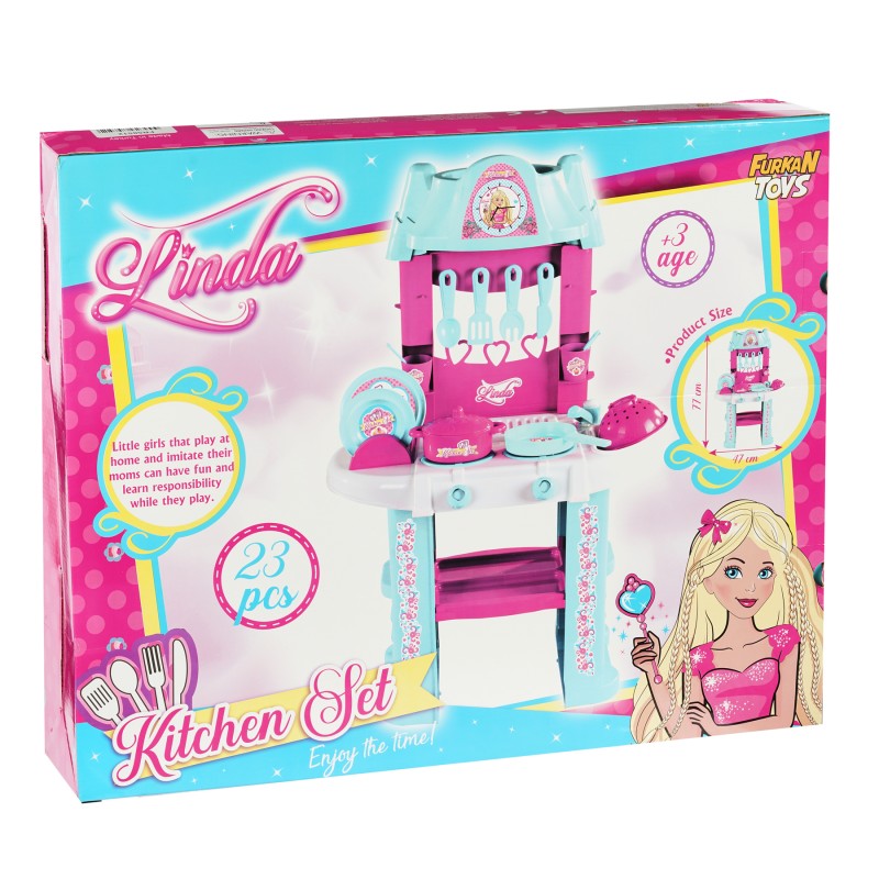 Кујна за девојче со рингли и додатоци, 4+ год Furkan toys