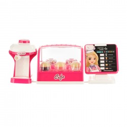 Children's coffee shop with cash register and light, pink GOT 40577 