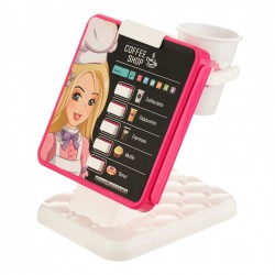 Children's coffee shop with cash register and light, pink GOT 40582 6