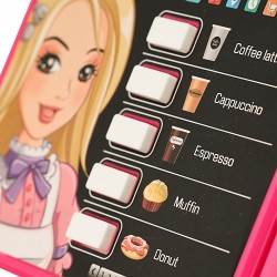 Children's coffee shop with cash register and light, pink GOT 40583 7