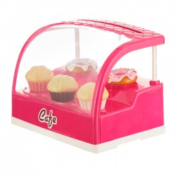Children's coffee shop with cash register and light, pink GOT 40585 9