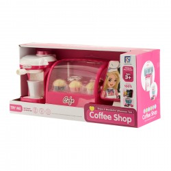 Children's coffee shop with cash register and light, pink GOT 40587 11