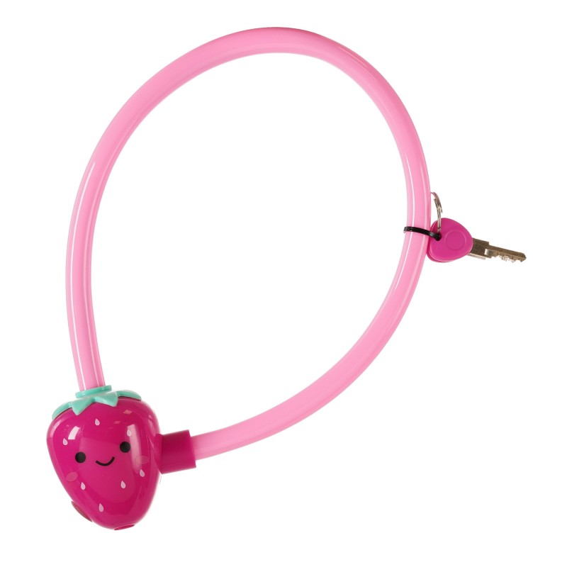 Fahrrad-Vorhängeschloss, rosa - Erdbeere Toi-Toys