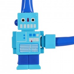 Fahrradvorhängeschloss, blauer Roboter Toi-Toys 40747 2