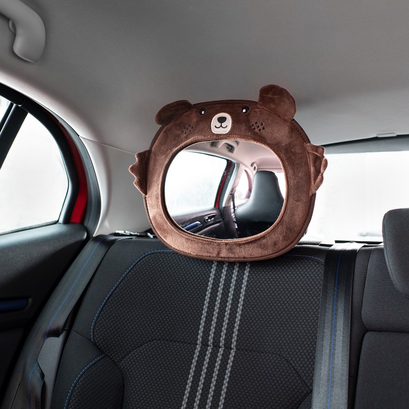 Rear seat mirror with child view, teddy bear Feeme