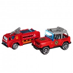 Children's gas station with 2 cars, red GOT 40866 2