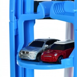Theo Klein 2813 Bosch Car Service Multi-Storey Car Park I With 5 levels, two-lane exit ramp, 2 racing cars, lift and much more I Dimensions: 55 cm x 55 cm x 85 cm I Toy for children aged 3 years and up BOSCH 40875 5