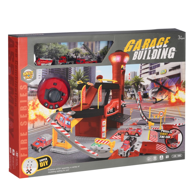 Game set - Rescue station with sound and light, with 3 cars GOT