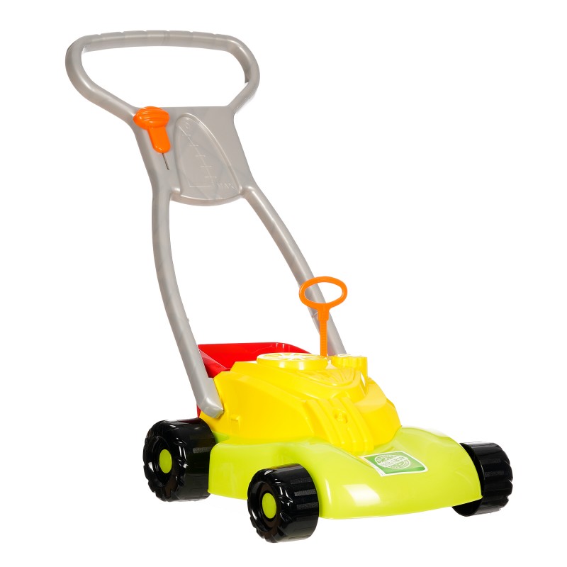 Theo Klein 7617 KLEIN goes BIO lawn mower with removable collection basket | Lawnmower made of bioplastic | Funny rattling sound | Dimensions: 60 cm x 29.5 cm x 50 cm | Toy for children 18 months and older Theo Klein