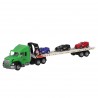Car transporter with 3 cars - Green