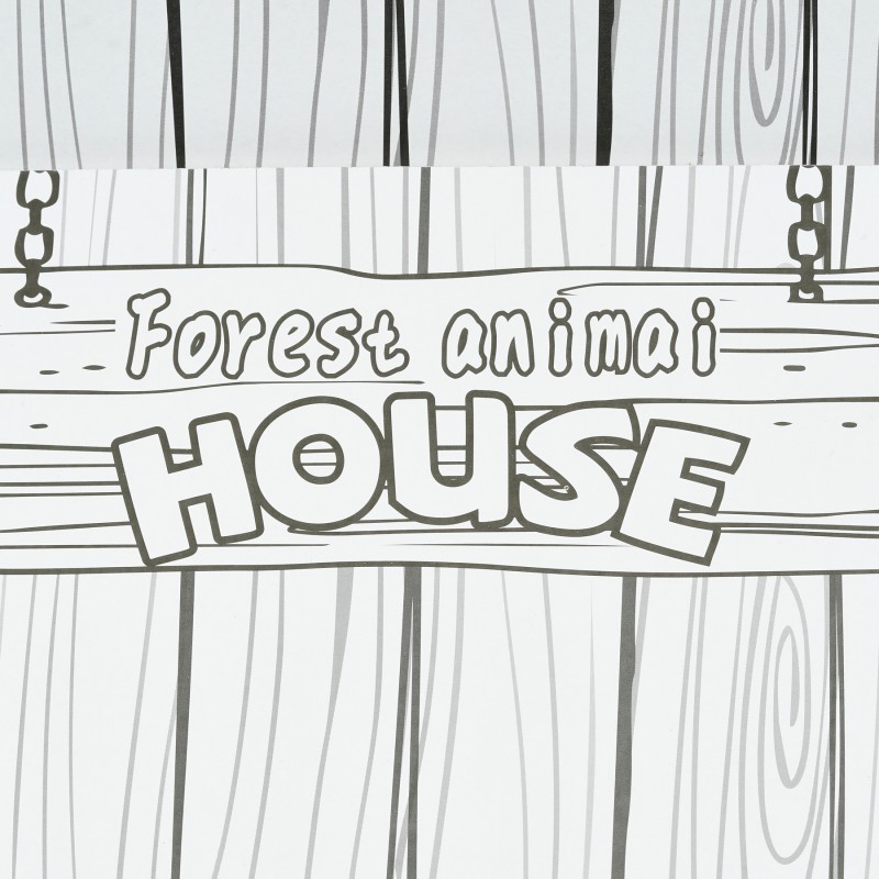 Animal house for assembly and coloring GOT