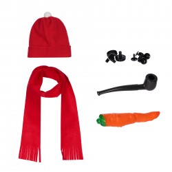 Snowman accessories set, red
