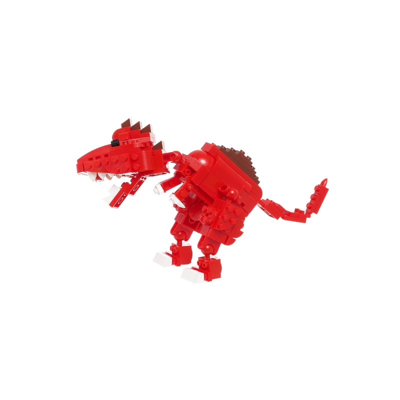 Red dinosaur construction set with 159 parts Banbao