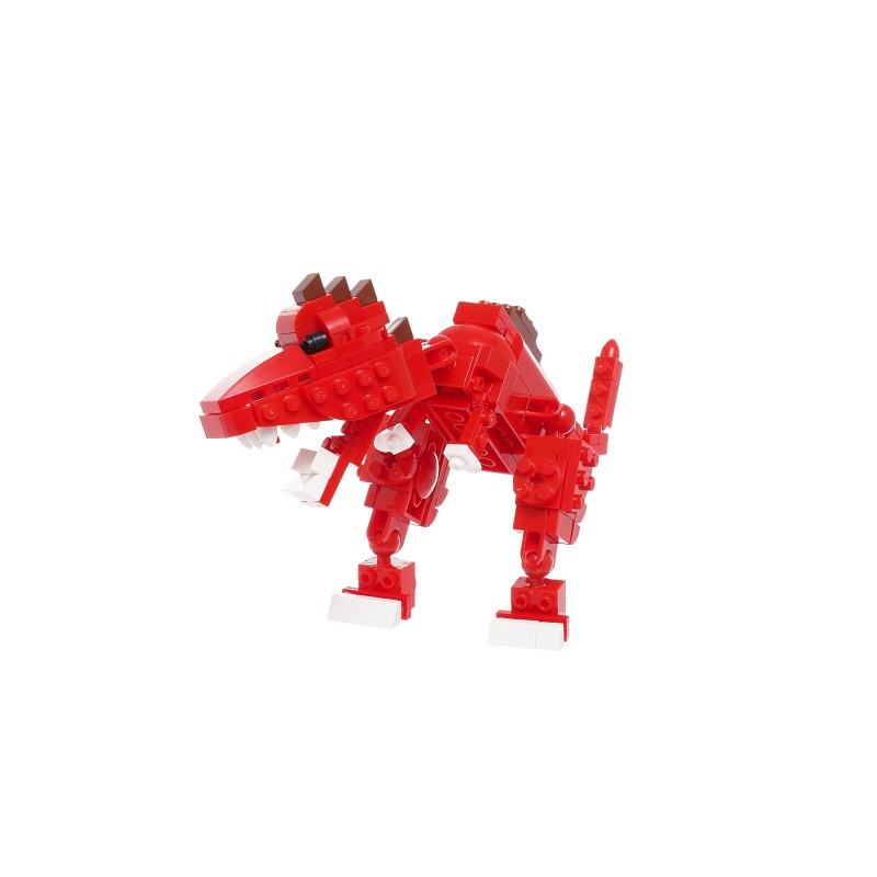 Конструктор червен динозавър, 155 части Banbao