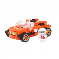 Κατασκευαστικό πορτοκαλί αυτοκίνητο με 108 εξαρτήματα Banbao 41323 