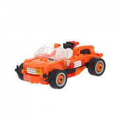 Κατασκευαστικό πορτοκαλί αυτοκίνητο με 108 εξαρτήματα Banbao 41324 2