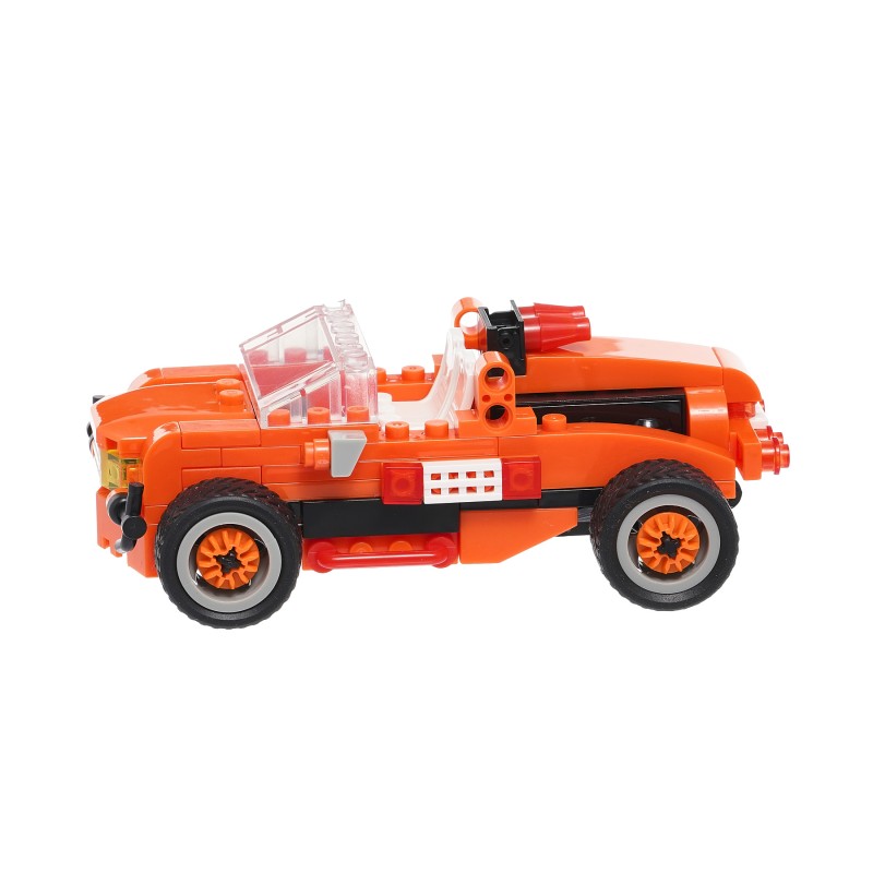 Konstrukteur orangefarbenes Auto mit 108 Teilen Banbao