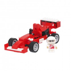 Constructor „Masina de curse F1 rosie” cu 102 de piese Banbao 41328 