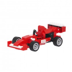 Constructor „Masina de curse F1 rosie” cu 102 de piese Banbao 41330 3